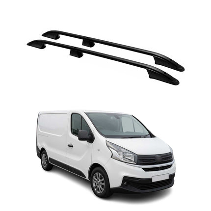 Dachreling Dachgepäckträger für Fiat Talento 2016-2024 Kurzer Alu Schwarz