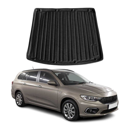 Kofferraumwanne Laderaumwanne für Fiat Tipo 2015-2026 Kombi Gummi TPE Schwarz