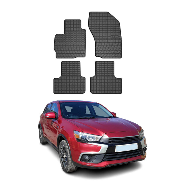 OMAC Gummi Fußmatten für Mitsubishi ASX 2010-2025 Automatten Gummi Schwarz 4tlg