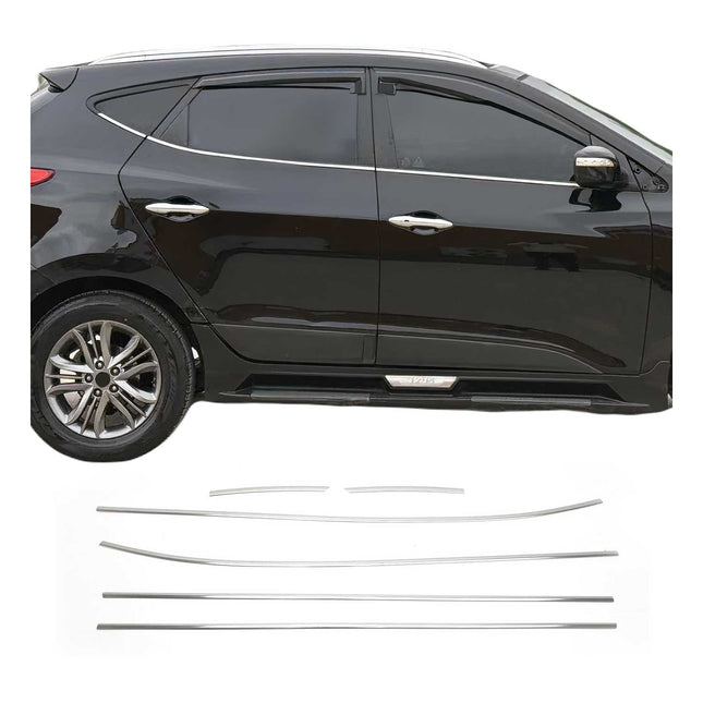 Fensterleisten Zierleisten für Hyundai ix35 2010-2015 Edelstahl Chrom 6tlg