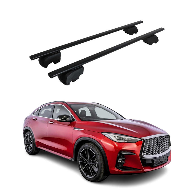 Dachträger Grundtäger für Infiniti QX55 2022-2025 75kg Metall Schwarz 2 tlg