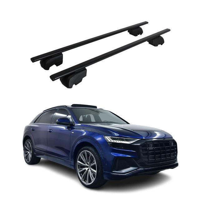 Dachträger Gepäckträger für Audi Q8 2018-2026 Grundträger ABE Metall Schwarz 2x