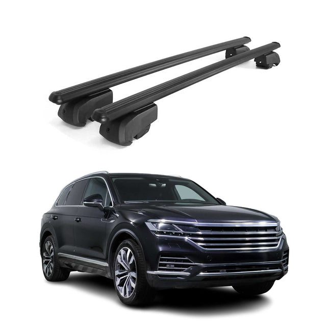 Dachträger Gepäckträger für VW Touareg 2018-2026 Querträger ABE Alu Schwarz