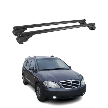 Dachträger für Ssangyong Rodius 2004-2012 Gepäckträger Grundträger Alu Schwarz