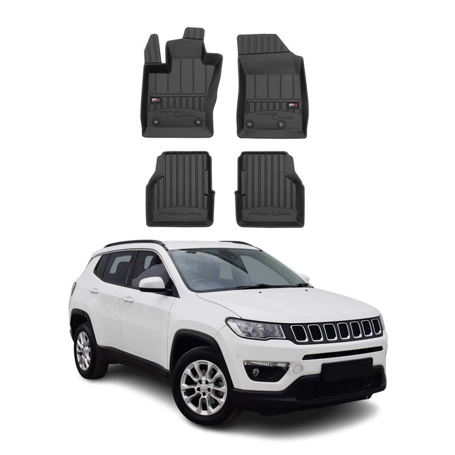 OMAC Gummi Fußmatten für Jeep Compass 2017-2025 Premium TPE Automatten 4tlg