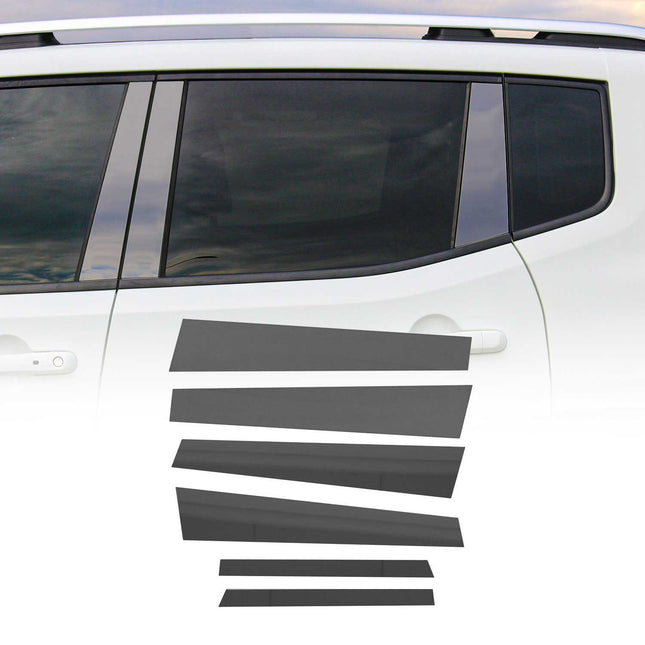 B-Säule C-Säule Türsäulen Verkleidung für BMW 5er E60 2003-2010 Chrom Dunkel 6x