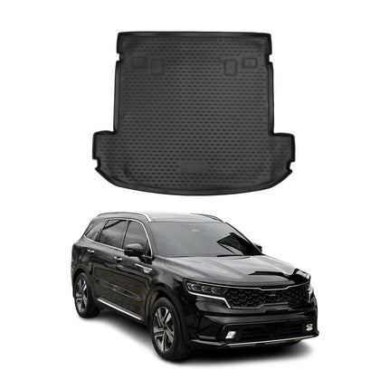 Kofferraummatte Kofferraumwanne für Kia Sorento 2021-2026 Gummi TPE Schwarz