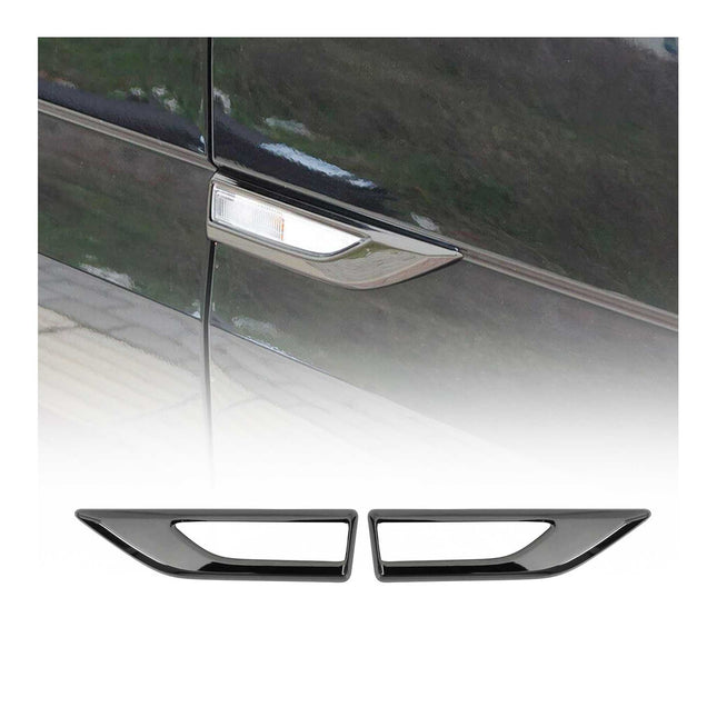Blinkerrahmen Signalblende Blinker Rahmen für VW Caddy 2015-2020 Chrom Dunkel 2x