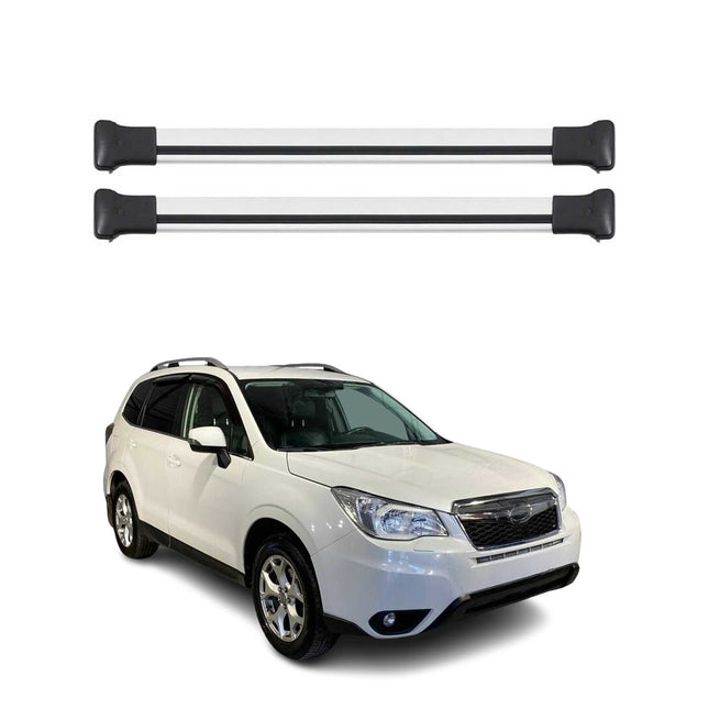 Dachträger Grundtäger für Subaru Forester IV 2013-2018 75kg Alu Grau 2 tlg