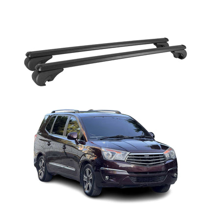 Dachträger für Ssangyong Rodius 2012-2019 Gepäckträger Grundträger Alu Schwarz