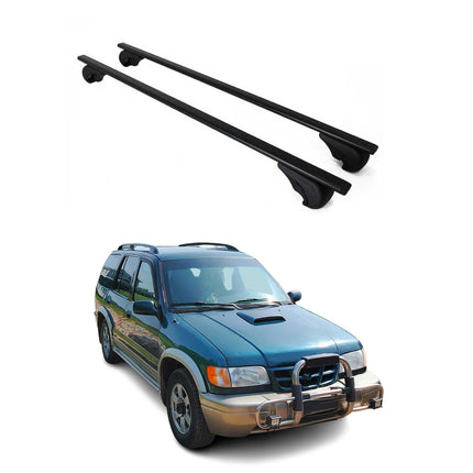 Dachträger Grundtäger für Kia Sportage 1993-2010 75kg Metall Schwarz 2 tlg
