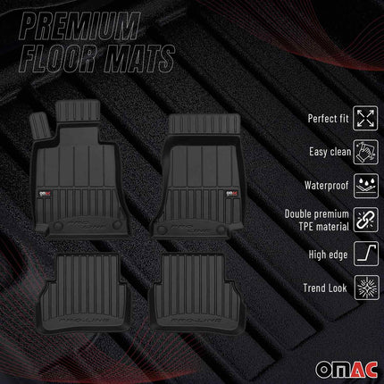 OMAC Gummi Fußmatten für Mercedes C Klasse T-Model W205 S205 2014-2021 Premium