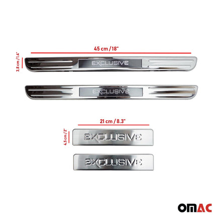 Einstiegsleisten Türschweller Exclusive für Audi A4 Edelstahl Chrom 4tlg