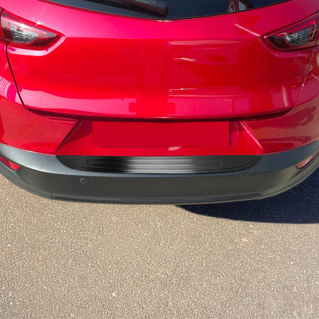 Ladekantenschutz Stoßstange für Mazda CX-3 2015-2021 Dunkel Chrom gebürstet