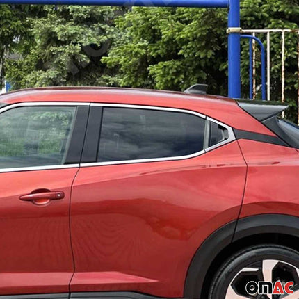 Fensterleisten Zierleisten für Nissan Juke 2019-2026 Gebürstet Edelstahl 10tlg
