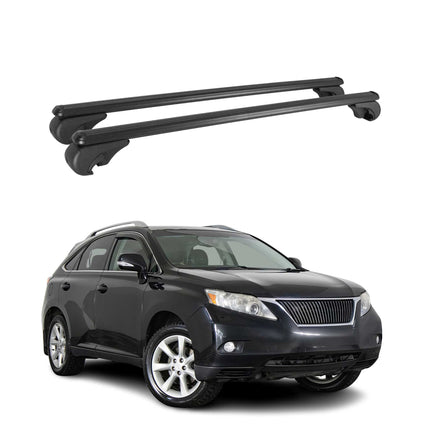 Dachträger für Lexus RX 350 450 MK 2009-2015 Gepäckträger Aluminium Schwarz 2x