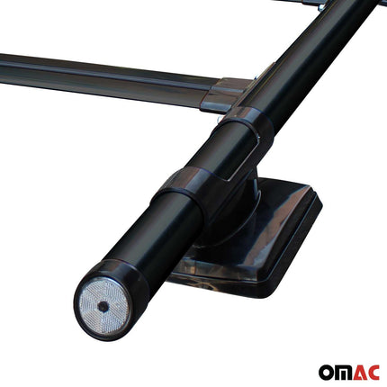 Dachreling & Dachträger Satz für VW Amarok DoubleCab 2010-2022 Alu Schwarz 4x