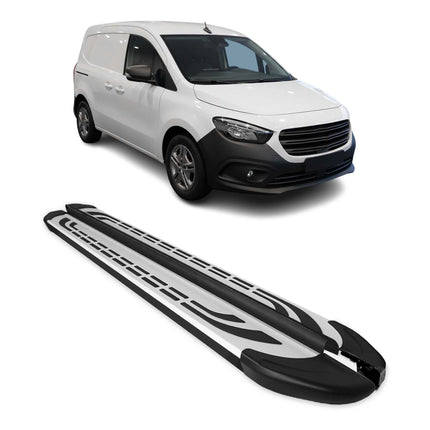 Trittbretter Seitenschweller für Mercedes Citan W420 L1 2021-2026 Schwarz Alu