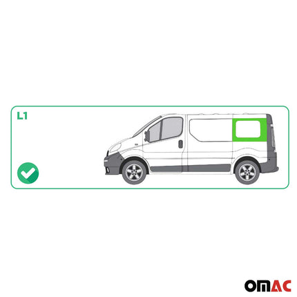 Auto Seitenfenster für Opel Vivaro A 2001-2014 Links Seitenscheibe L1 Schwarz