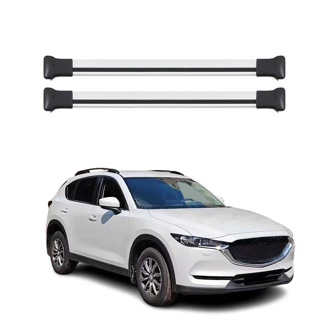 Dachträger Grundtäger für Mazda CX-5 2017-2025 75kg Aluminium Silber 2 tlg