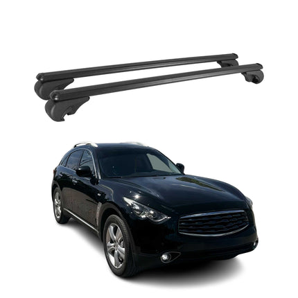 Dachträger für Infiniti FX35 2003-2018 Gepäckträger Grundträger Alu Schwarz 2x