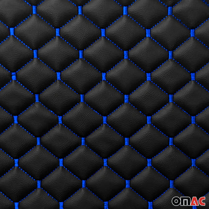 140cmx100cm Geprägte Schwarz Kunstleder Blau Diamant-Stich Auto Polsterung