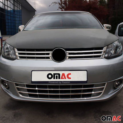 Kühlergrill Leisten Grillleisten für VW Caddy 2010-2015 Edelstahl Chrom 3tlg