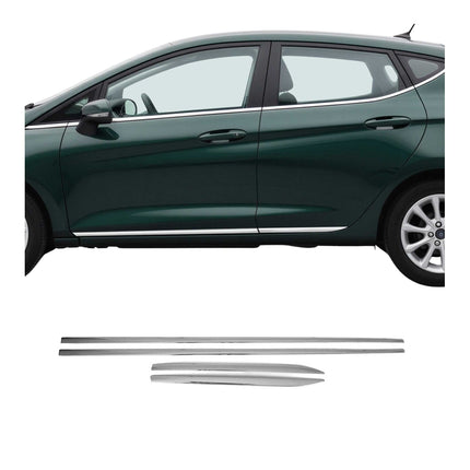Seitentürleiste Türleisten Türschutzleiste für Ford Fiesta 2017-2021 Chrom 4x