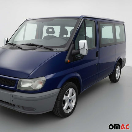 Spiegelkappen Spiegelabdeckung für Ford Transit 2000-2012 Chrom ABS Silber 2tlg