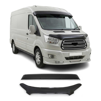 Sonnenblende Motorhaube Deflektor Set für Ford Transit 2015-2019 Pre-FL Acryl 2x