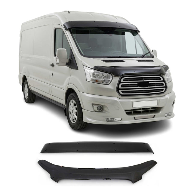Sonnenblende Motorhaube Deflektor Set für Ford Transit 2015-2019 Pre-FL Acryl 2x