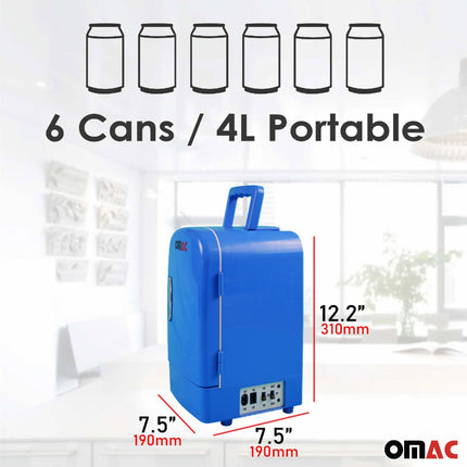 Mini Kühlschrank 4 Liter Kühler & Wärmer 12V DC Portable für Auto