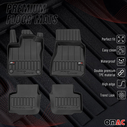 OMAC Gummi Fußmatten für Smart Forfour 2014-2021 Premium TPE Automatten 4tlg