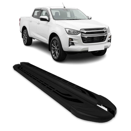 Trittbretter Seitenschweller für Isuzu D-max III 2019-2026 Aluminium Schwarz