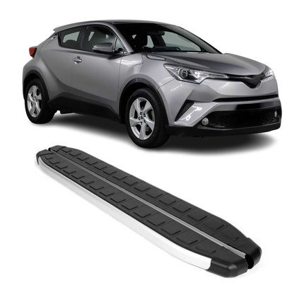 Trittbretter Seitenschweller Seitenbretter für Toyota C-HR Hybrid 2016-2023 Alu