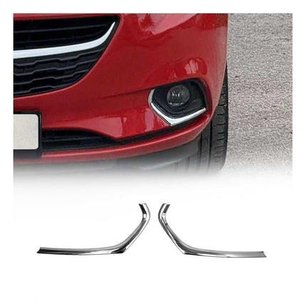 Nebelscheinwerfer Rahmen Umrandung für Opel Corsa 2015-2019 Edelstahl Chrom 2x