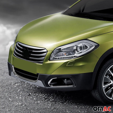 Kühlergrill Leisten Grillleisten für Suzuki SX4 S-Cross 2013-21 Edelstahl Chrom