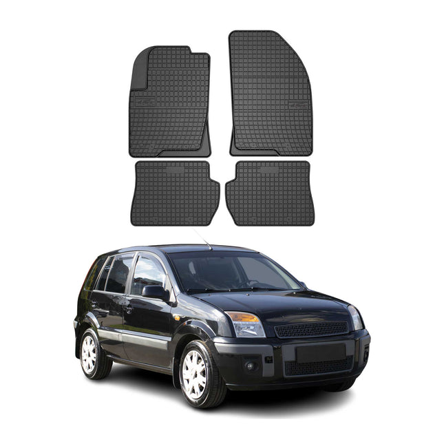 OMAC Gummi Fußmatten für Ford Fusion 2002-2012 Automatten Gummi TPE Schwarz 4tlg