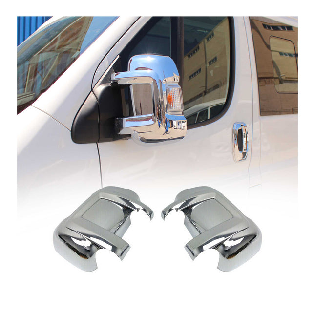 Spiegelkappen Spiegelabdeckung für Fiat Ducato 2006-2025 Chrom ABS Silber 2tlg