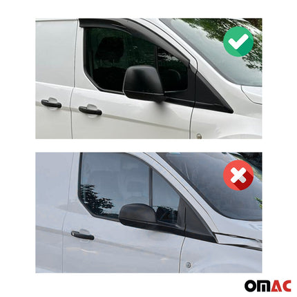 Spiegelkappen Spiegelabdeckung für Ford Connect 2014-19 Pre-FL Chrom ABS Silber