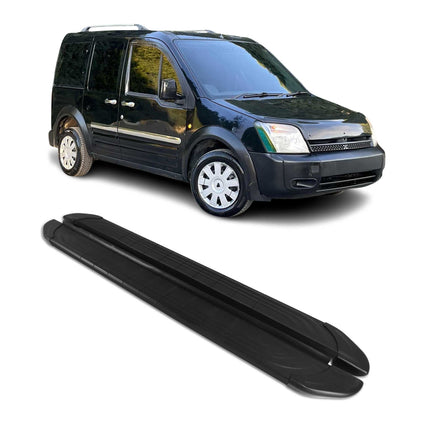 Trittbretter Seitenschweller für Ford Connect 2002-2013 L2 Aluminium Schwarz 2x