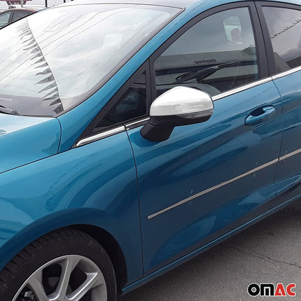 Spiegelkappen Spiegelabdeckung für Ford Fiesta 2017-2021 Edelstahl Chrom 2tlg
