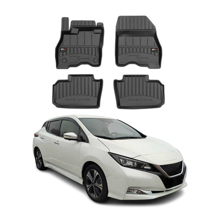 OMAC Gummi Fußmatten für Nissan Leaf 2017-2024 Premium TPE Automatten Schwarz 4x