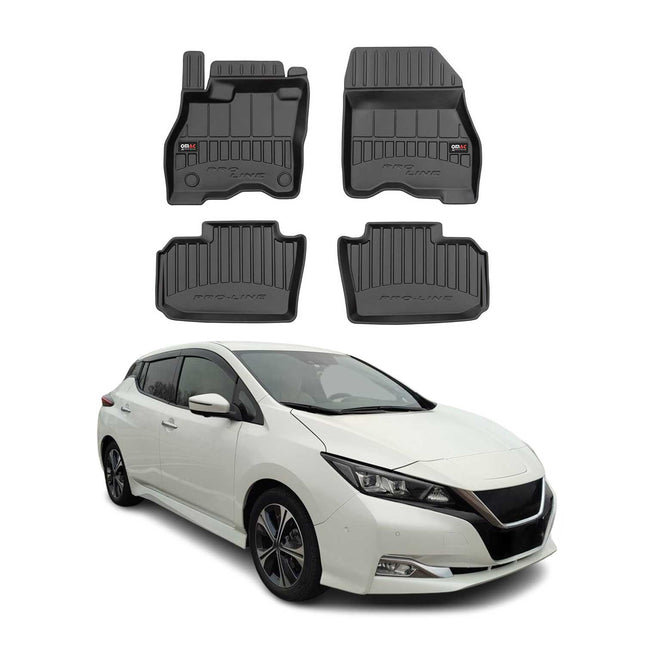 OMAC Gummi Fußmatten für Nissan Leaf 2017-2024 Premium TPE Automatten Schwarz 4x