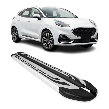 Trittbretter Seitenschweller Seitenbretter für Ford Puma 2019-2026 Alu Grau