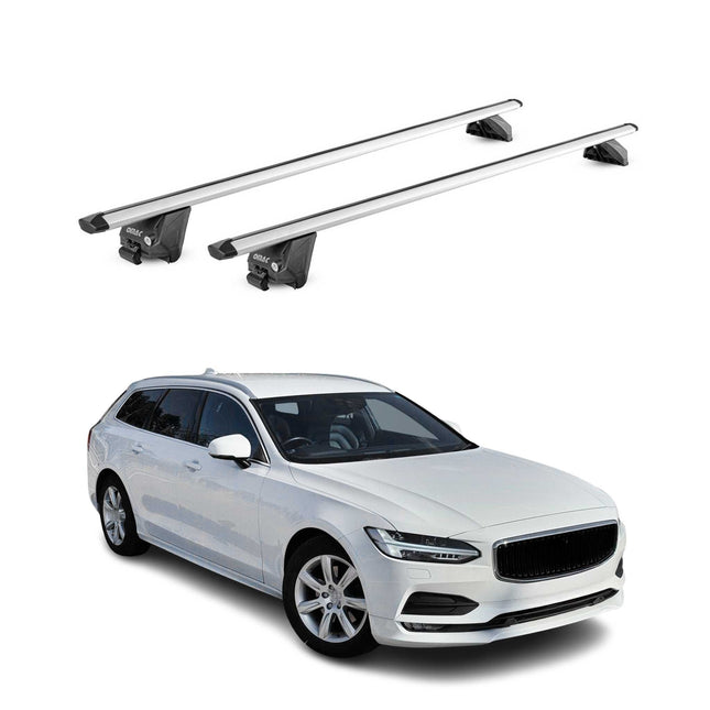 Dachträger Grundtäger für Volvo V90 / V90 Cross Country 2016-2025 Alu Silber 2x