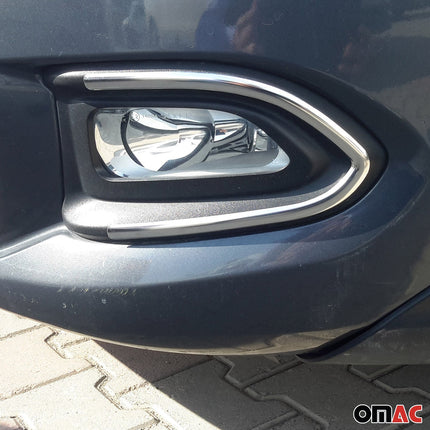 Nebelscheinwerfer Rahmen Umrandung für Fiat 500X 2014-2024 Edelstahl Chrom 2tlg