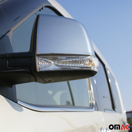 Spiegelkappen Spiegelabdeckung für Fiat Doblo Chrom ABS Silber 2tlg