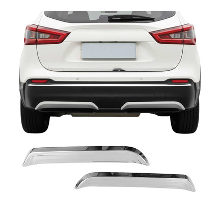 Heckdiffusor Stoßstangen für Nissan Qashqai J11 2017-2021 Edelstahl Chrom 2x