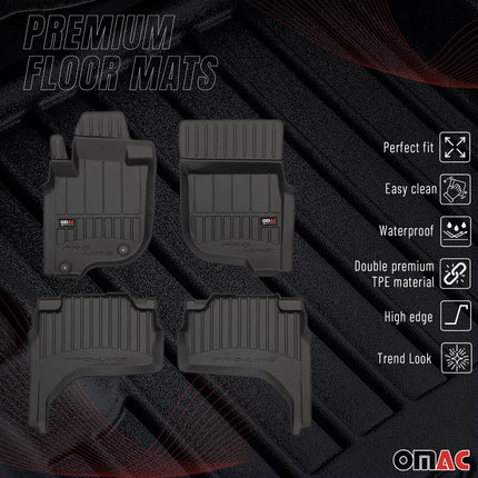OMAC Gummi Fußmatten für Mitsubishi L200 2019-2026 Premium TPE Automatten 4tlg